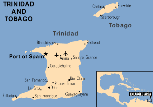 Map Of Trinidad and Tobago