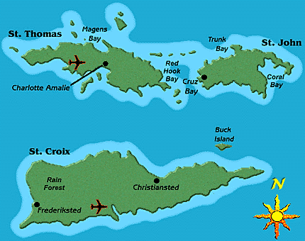 Map Of U.S. Virgin Islands
